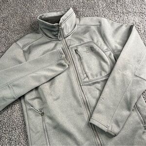 The North Face Jacket Mens Small Apex Risor Softshell Windwall Full Zip Gray